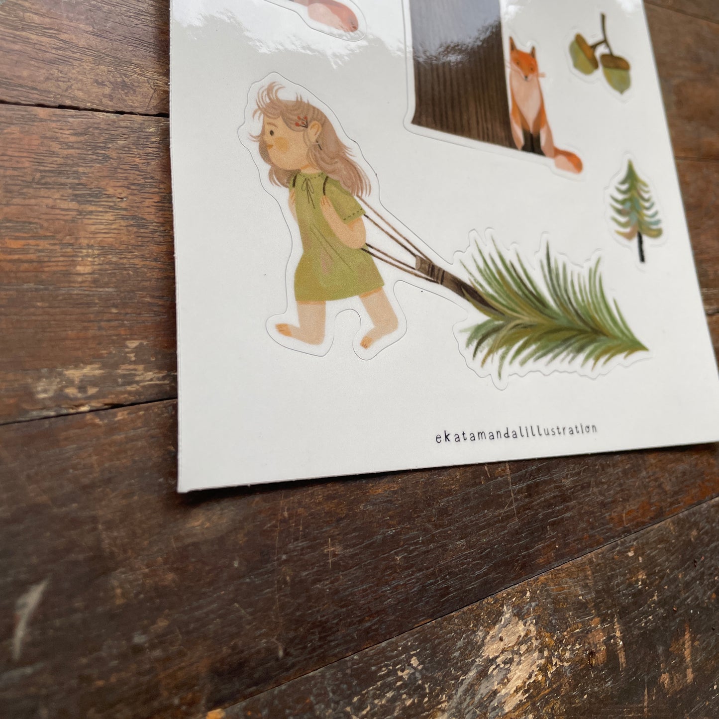 The pine forest sticker sheet