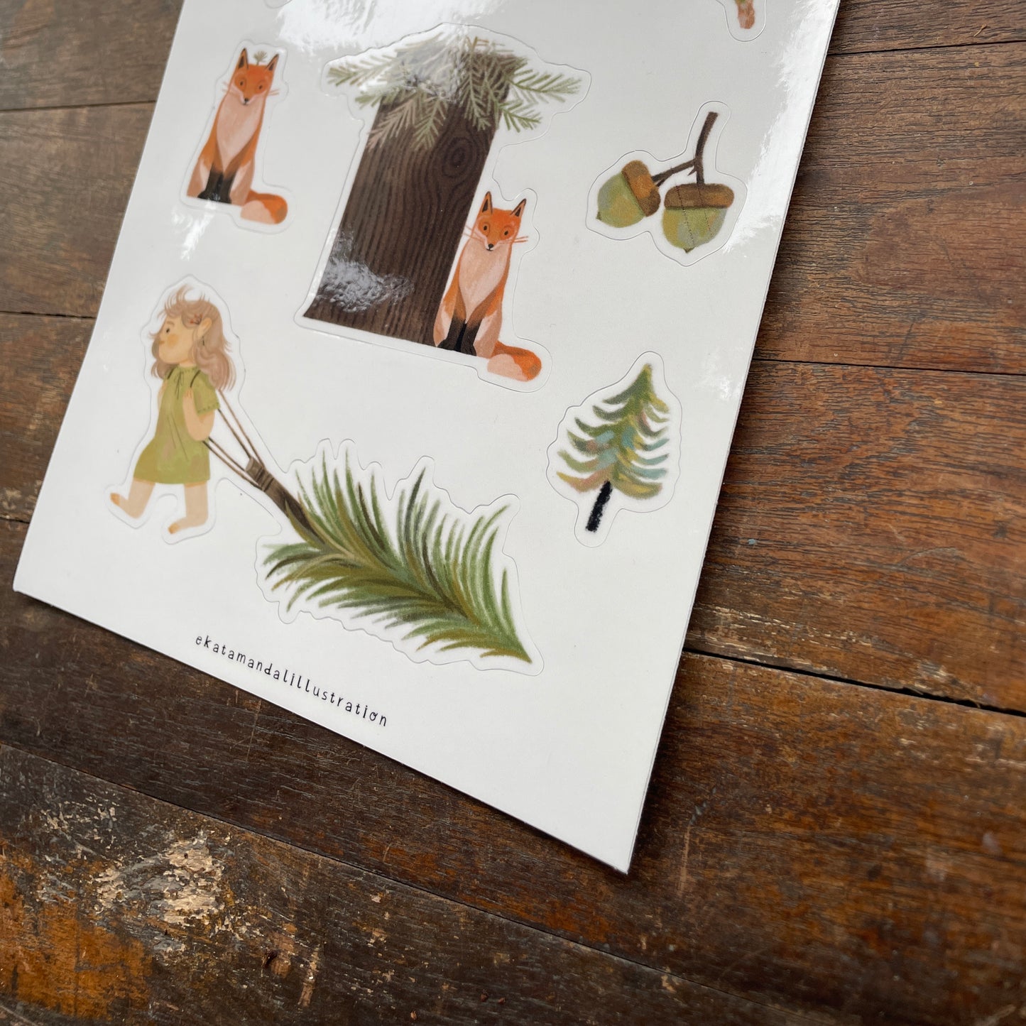 The pine forest sticker sheet